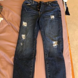 Forever 21 skinny ripped jeans